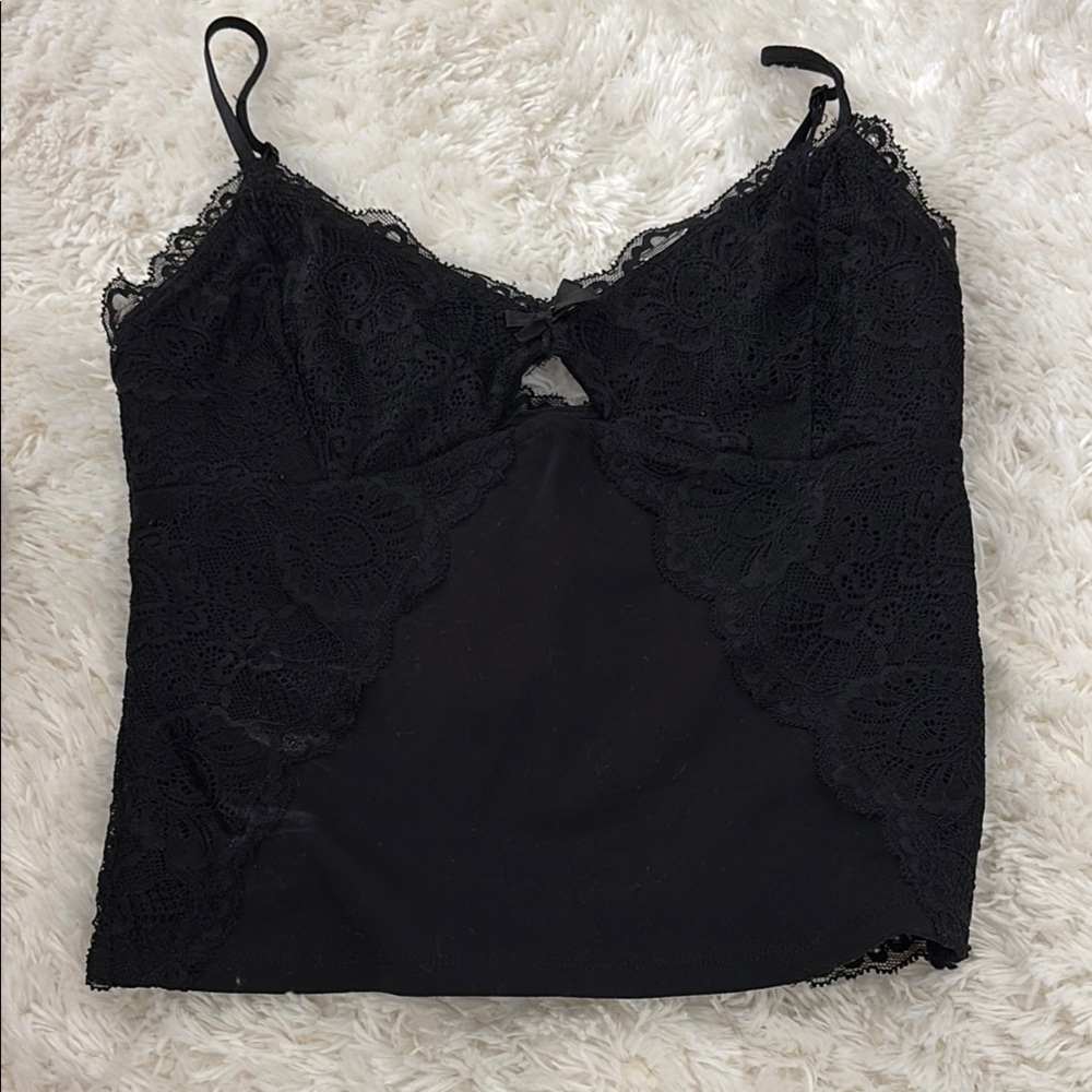 Black Lace Camisole Top